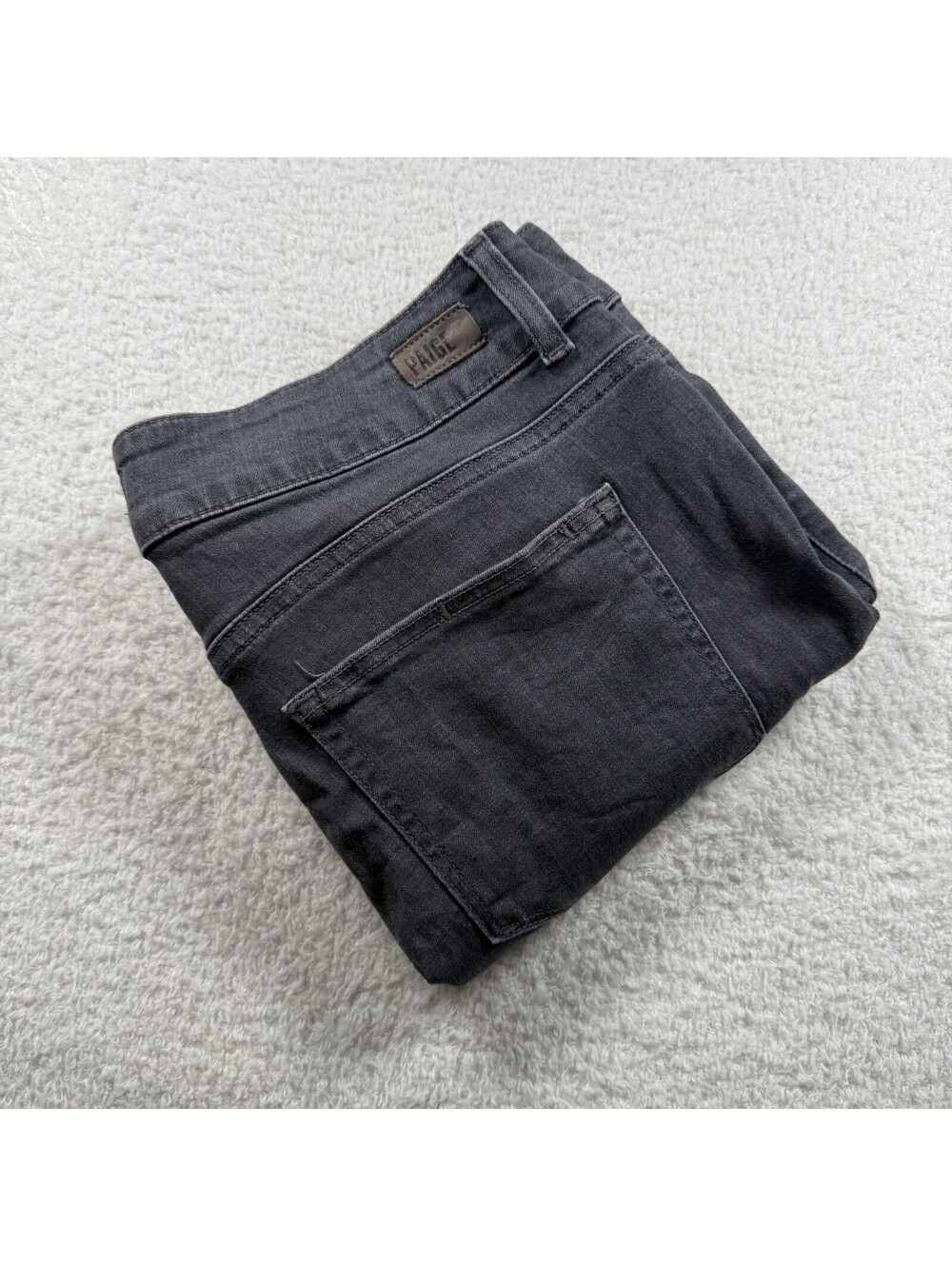 PAIGE Cindy Women’s Jeans Size 32 Flint Grey Straight Leg High Rise Stretch
